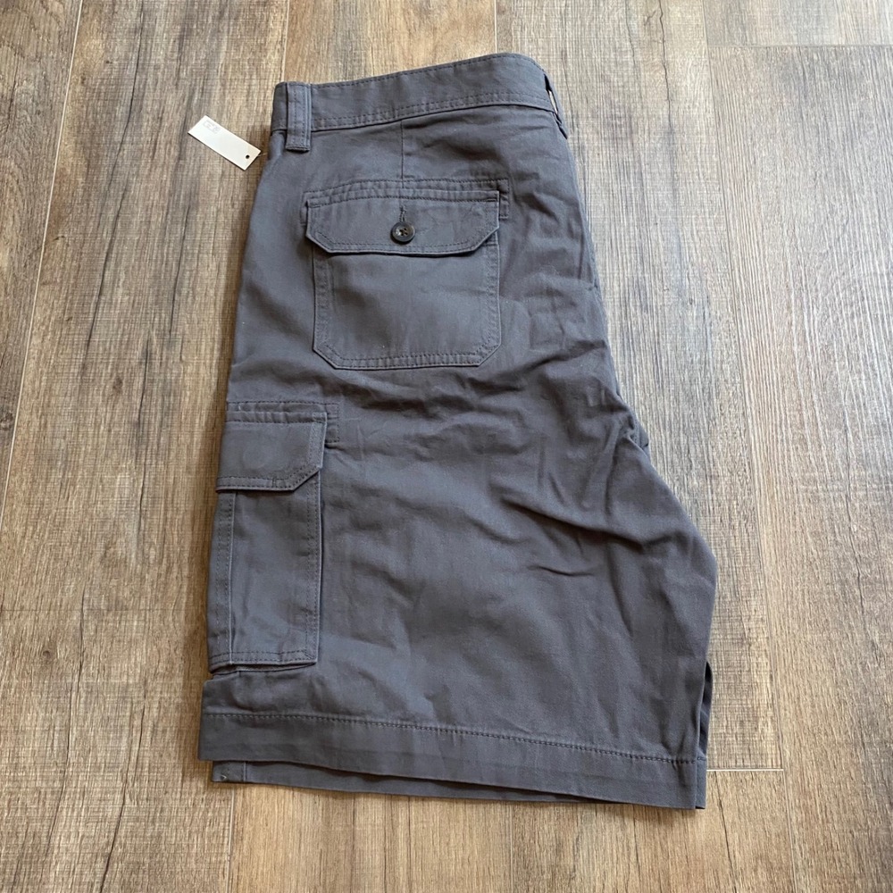 Amazon Essentials Mens 38 Cargo Shorts Bundle 2 Pack Black Grey Cotton New - Picture 7 of 9